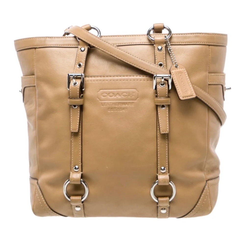 Coach Tan Leather Tote Bag